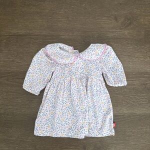 Floral Baby Dress with Peter Pan Collar Magnetic Me Dress 0-3 Months